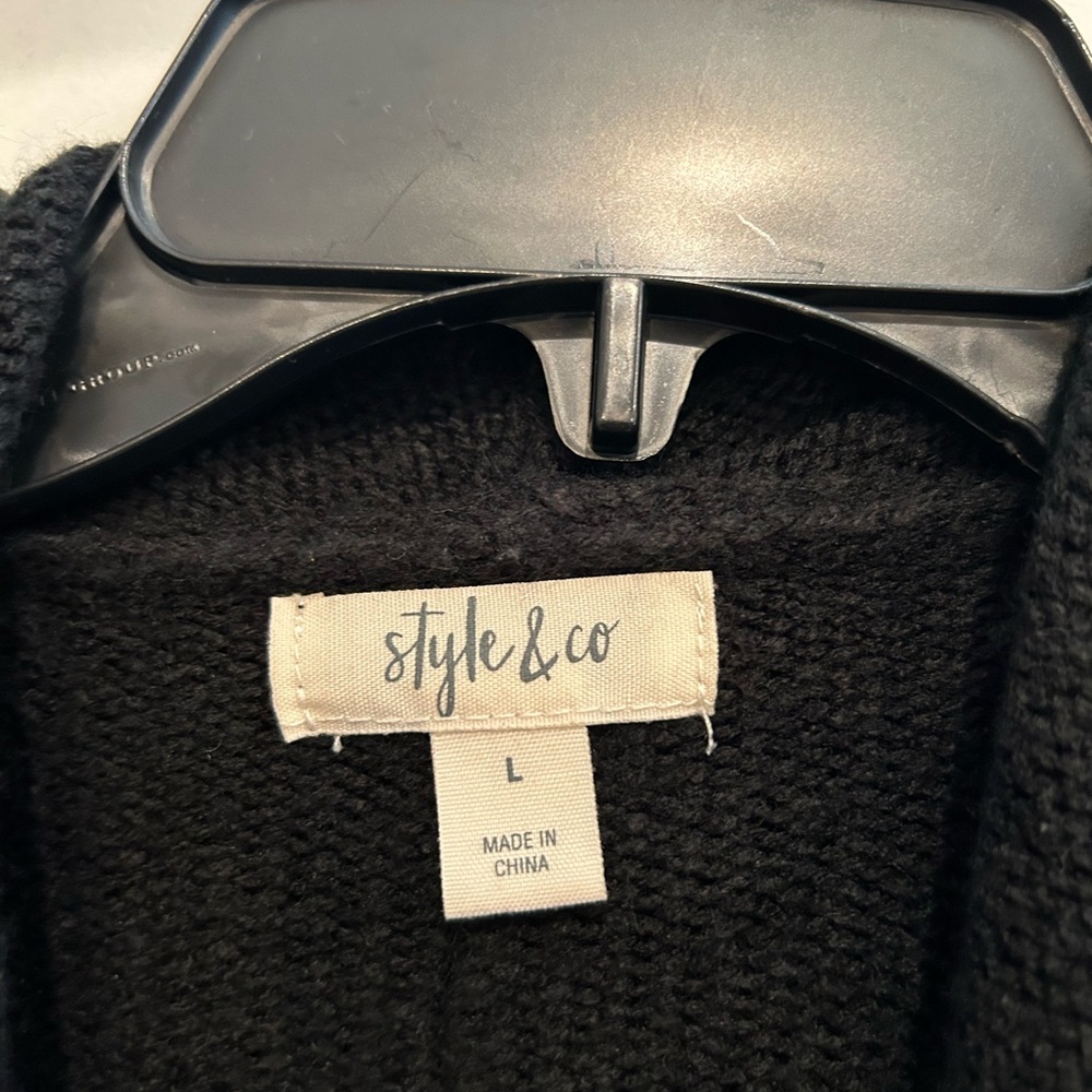 Style & Co. Charcoal Knit Top